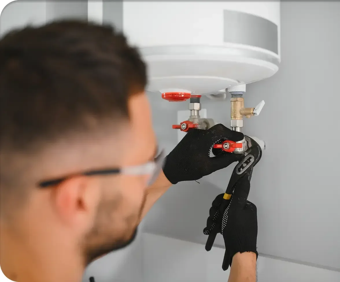 Man installing