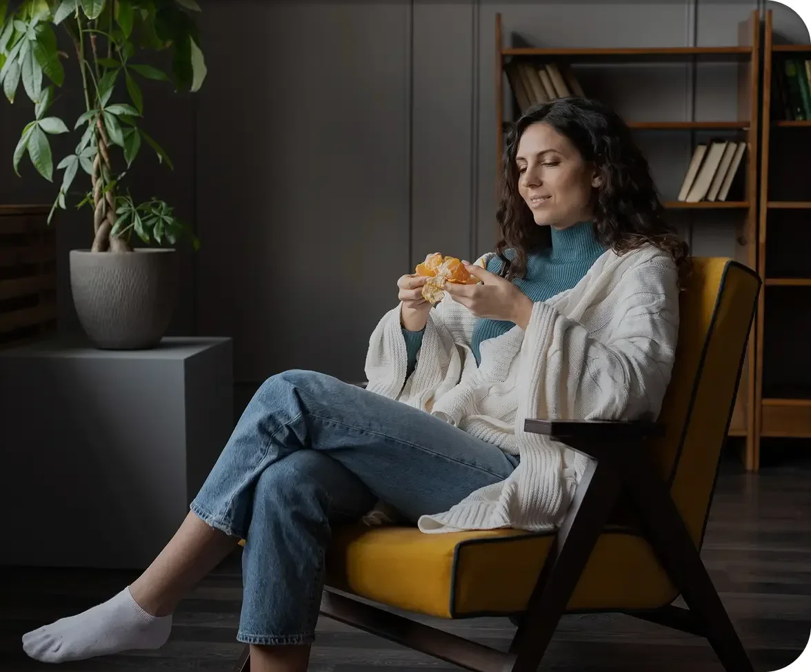 Woman chair orange