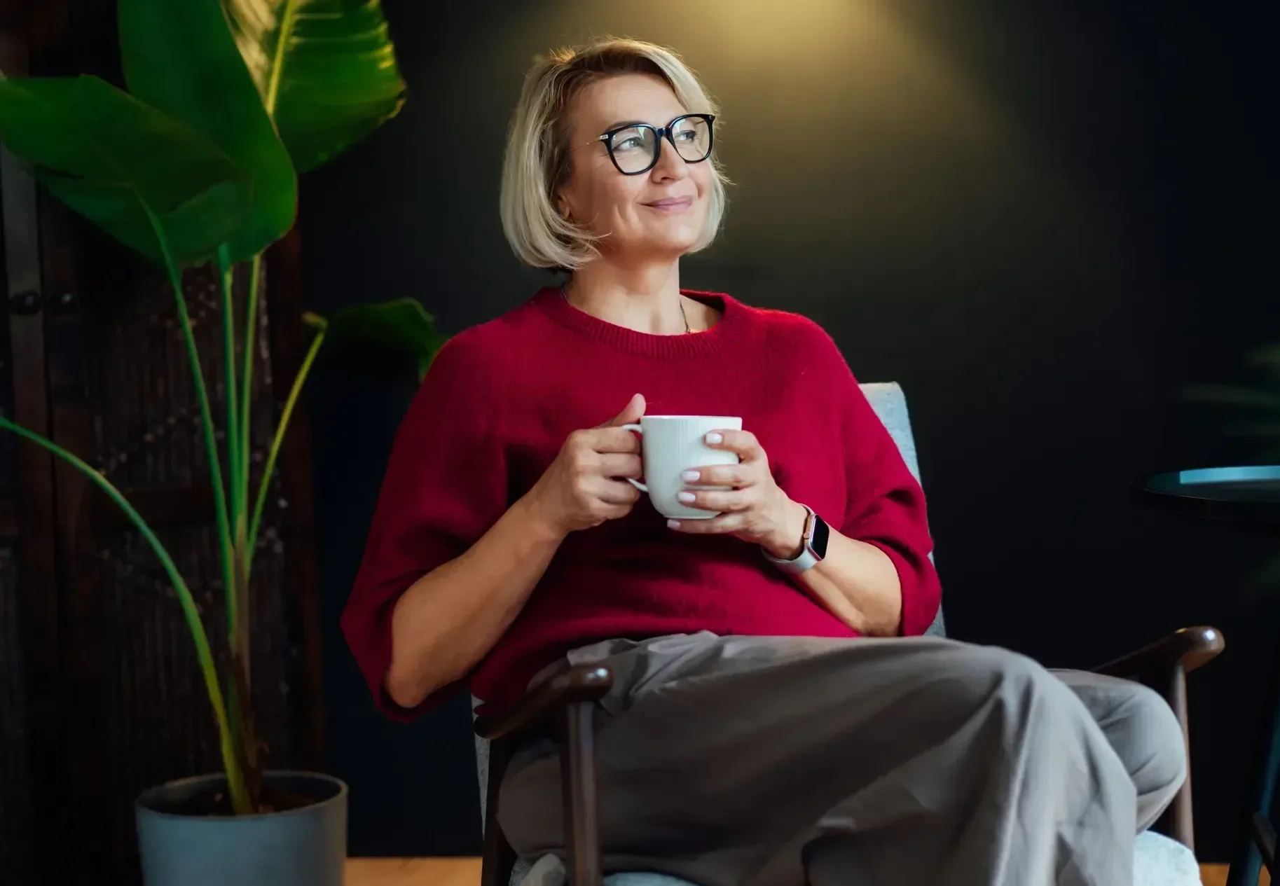 Middle aged woman relaxing with cup of hot drink i 2026 01 29 22 54 59 utc copy